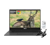 ASUS Laptop Chromebook CM1402 2024, FHD de 14 pulgadas, procesador MediaTek Kompanio 520, 4 GB de RAM, eMMC de 64 GB, WiFi 6, cámara web, lector de tarjetas micro SD, batería de larga duración,