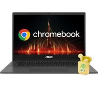 ASUS Laptop Chromebook, pantalla LED FHD de 14 pulgadas, MediaTek Kompanio 520 de 8 núcleos, 4 GB de RAM 3600 MHz, almacenamiento de 196 GB (eMMC de 64 GB + tarjeta SD de 128 GB), sistema operativo