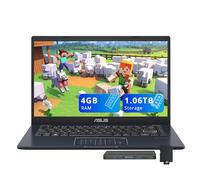 ASUS Laptop FHD de 14 pulgadas, procesador Intel Celeron N4500, 4 GB de RAM, almacenamiento de 1.06 TB (eMMC de 64 GB + juego de estación de acoplamiento de 1 TB), gráficos Intel UHD, almohadilla