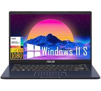 ASUS Laptop FHD para negocios y estudiantes, pantalla FHD de 14 pulgadas, procesador Intel Celeron N4500, 4 GB de RAM, 64 GB eMMC, gráficos Intel Iris Xe, Wi-Fi 6E, Windows 11 S, negro estrella