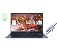 ASUS Laptop FHD Vivobook de 14 pulgadas, 40 GB de RAM, 1.5 TB de almacenamiento (SSD de 1 TB + 512 GB de estación de acoplamiento), Intel Core i3 de 6 núcleos, Windows 11 Pro con Microsoft Office Home