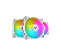 TUF TF120 - Ventilador ARGB para caja ARGB White Edition 3 en 1 con controlador ARGB (3 piezas, Aura Sync, ventilador ARGB direccionable, control PWM, blanco)