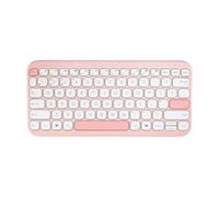 ASUS Marshmallow KW100 - Teclado inalámbrico (2,4 GHz, Bluetooth 5.0, con carrera de 1,6 mm, compacto y ultrafino, ergonómico, silencioso, con menos de 50 dB, color rosa