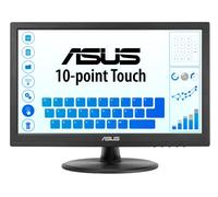 ASUS Monitor táctil 1080P de 15.6" (VT169HE) - Full HD, visualización táctil de 10 puntos, IPS, amplio ángulo de visión, sin marco, cuidado de los ojos, sin parpadeo, luz azul baja, HDMI, cumplimiento