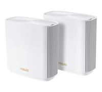 ASUS ZenWifi XT8, Sistema Wi-Fi 6 Mesh Tri-Banda AX6600, (Cobertura de más 510m2, Puerto WAN/LAN 2,5 Gigabit, 3 Puertos LAN Gigabit, QoS Compatible Smart TV) Blanco, 2 Unidades