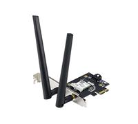 ASUS PCE-AXE5400, Adaptador WiFi 6E PCI-E con 2 Antenas externas, soporta la Banda de 6GHz, 160MHz, Bluetooth 5.2, Seguridad de Red WPA3, OFDMA y MU-MIMO, PCE Wi-Fi 802.11axe
