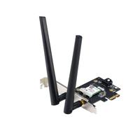 ASUS PCE-AXE5400, Adaptador WiFi 6E PCI-E con 2 Antenas externas, soporta la Banda de 6GHz, 160MHz, Bluetooth 5.2, Seguridad de Red WPA3, OFDMA y MU-MIMO, PCE Wi-Fi 802.11axe