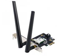 ASUS PCE-AXE5400, Adaptador WiFi 6E PCI-E con 2 Antenas externas, soporta la Banda de 6GHz, 160MHz, Bluetooth 5.2, Seguridad de Red WPA3, OFDMA y MU-MIMO, PCE Wi-Fi 802.11axe