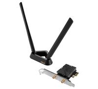 ASUS PCE-BE92BT - Adaptador WiFi 7 PCI-E, 2 Antenas externas y Base magnetizada, Compatible con 6GHz, 320MHz, Bluetooth 5.4, WPA3, Solo Compatible Placas Base Intel