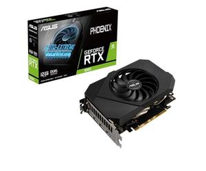 ASUS Phoenix NVIDIA GeForce RTX 3060 V2 - Tarjeta gráfica para juegos PCIe 4.0, memoria GDDR6 de 12 GB, HDMI 2.1, DisplayPort 1.4a, diseño de ventilador Axial-Tech, placa trasera protectora,