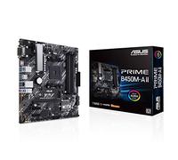 ASUS Prime B450M-A II - Placa Base AMD AM4 (Ryzen 5000, 3ª/2ª y 1ª generación Ryzen Micro ATX (128 GB DDR4, 4400 O.C.), NVMe, HDMI 2.0b/DVI/D-Sub, USB 3.2 Gen 2, BIOS Flashback, y Aura Sync)