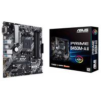 Asus Prime B450M-A II - Placa Base Micro-ATX AMD B450 Ryzen AM4 con Soporte M.2, HDMI/DVI/D-Sub, SATA 6 Gbps, 1 GB Ethernet, USB 3.2 Gen 2 de Tipo A, BIOS Flashback y Aura Sync RGB