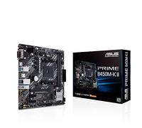 Asus Prime B450M-K II - Placa Base Micro-ATX AMD B450 Ryzen AM4 con Soporte M.2, HDMI/DVI/D-Sub, SATA 6 Gbps, 1 GB Ethernet, USB 3.2 Gen 1 de Tipo A y BIOS Flashback