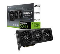 ASUS Prime GeForce RTX 5080 EVO 16 GB GDDR7 OC Edition - Tarjeta gráfica Compatible con SFF (PCIe 5.0, 16 GB GDDR7, HDMI/DP 2.1, 2,5 Ranuras, Ventiladores Axial-Tech, Dual BIOS)