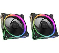 ASUS Prime MR120 ARGB Reverse Single Pack, Ventilador PWM de 120 mm, 20 LED ARGB, Velocidad del Ventilador de 1600 RPM, Flujo de Aire de 58 CFM, Marco de 28 mm de Grosor, Aura Sync (Paquete de 2)