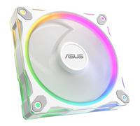 ASUS Prime MR120 ARGB Single Pack White Edition, Ventilador PWM de 120 mm, 20 LED ARGB, Velocidad del Ventilador de 1600 RPM, Flujo de Aire de 58 CFM, Marco de 28 mm de Grosor, Aura Sync