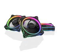 ASUS Prime MR120 ARGB Triple Pack, Ventiladores PWM de 120 mm, 20 LED ARGB, Velocidad del Ventilador de 1600 RPM, Flujo de Aire de 58 CFM, Marco de 28 mm de Grosor, Aura Sync