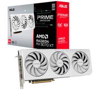 ASUS Prime Radeon RX 9070 XT White OC Edition - Tarjeta gráfica para Videojuegos (AMD Radeon RX9070XT RDNA 4, Ranura 2,5, PCIe 5.0, 1 HDMI 2.1b, 3X DisplayPort 2.1a, PRIME-RX9070XT-O16G-WHITE)