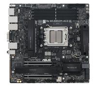 ASUS PRO WS B850M-ACE SE, Placa base Micro ATX AMD B850, Socket AM5, soporte AMD Ryzen 7000/8000/9000, DDR5 8000 MHz, 256 GB max, 3 puertos LAN, 2 puertos M.2 PCIe 5.0, 7.1 audio