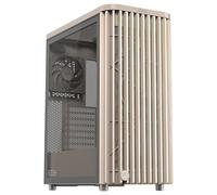ASUS ProArt PA401 Wood Edition - Chasis ATX con Panel de Vidrio Templado, Compatible con GPU de 314mm, Compatible con radiadores de 240 mm, Dos Ventiladores de 160mm, Soporte de PSU extraíble - Beige