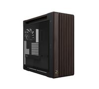 ASUS ProArt PA602 Wood Edition Modern Black - Chasis E-ATX con Panel de Cristal Templado, Compatible con GPU de hasta 440 mm y radiadores de 420 mm, Ventiladores de 140 mm y de 200 mm preinstalados