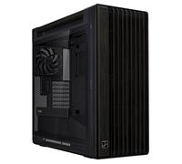 ASUS ProArt PA602 Wood Edition Torre Media PC, Negro Madera Panel Vidrio Templado, Ventiladores PWM, Compatible ATX/EATX/microATX/Mini-ITX