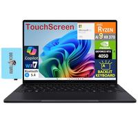 ASUS ProArt PX13 AI Gaming Laptop 2 en 1 con pantalla táctil de 13.3 pulgadas AMOLED 2.8K (AMD Ryzen AI 9 HX 370, 32GB LPDDR5X, 1TB M.2 PCIe SSD, Win 11 Pro) con MS 365 Personal, DKZ USB ampliador de