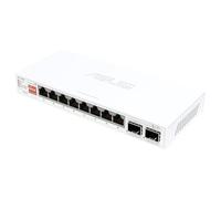 ASUS QG-U1080 - Switch no gestionable de 8 Puertos 2,5G y 2 Puertos 10G SFP Plus, 4 Modos Inteligentes, hub de Redes domésticas, Separador Ethernet, Plug and Play, fácil configuración, silencioso