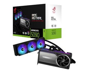 ASUS ROG Astral LC GeForce RTX 5090 32GB GDDR7 OC Edition - Experimenta una fuerza fluida con un enfriador AIO de 360 mm para un rendimiento óptimo que puede lograr el reloj de impulso de GPU más alto