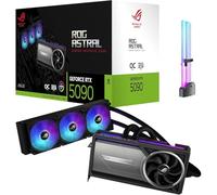 ASUS ROG Astral LC GeForce RTX 5090 OC - Tarjeta gráfica para juegos GDDR7 de 32 GB, refrigeración líquida AIO de 360 mm, PCIe 5.0, 2 HDMI 2.1b, 3 puertos DisplayPort 2.1b, incluye soporte para GPU
