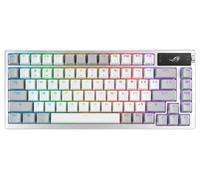 ASUS ROG Azoth 75 Teclado inalámbrico para Juegos Personalizado, visualización OLED, Montaje en Junta, amortiguación de Tres Capas, interruptores de tormenta ROG NX prelubricados y estabilizadores de