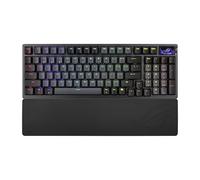 ASUS ROG Azoth 96 HE - Teclado inalámbrico para juegos con efecto Hall, 96% de tamaño completo, trimodo, interruptor magnético intercambiable en caliente, disparo rápido, toque de velocidad, sondeo de
