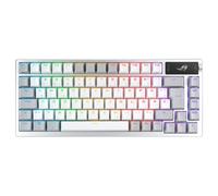 ASUS ROG Azoth - Tastatur - 75 %, Hotswap-f?hig - mit OLED-Display - backlit - kabellos - USB, 2,4 GHz, Bluetooth 5,1 - Tastenschalter: ROG NX - Gun Metal (90MP031A-BKDA11)