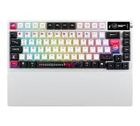 ASUS ROG Azoth X 75% Wireless Custom Gaming Teclado (QWERTZ, conmutadores mecánicos ROG NX V2 Intercambiables en Caliente, Bluetooth, 2,4 GHz RF inalámbrico, USB, SpeedNova, Pantalla OLED, Blanco)