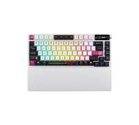 ASUS ROG Azoth X - Teclado Gaming Custom, Tri-Modo, interruptores mecánicos ROG NX V2, Teclas sublimadas y semitranslúcidas, Tapa Superior de Metal, Espuma amortiguadora, Pantalla OLED, AZERTY