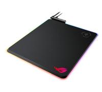 ASUS ROG Balteus QI - Alfombrilla de ratón gaming (función de carga inalámbrica, 15 zonas de iluminación Aura Sync, superficie dura en orientación vertical, conector USB y base de goma antideslizante)