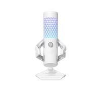 ASUS ROG Carnyx Micrófono USB Gaming (cápsula de Condensador de 25 mm, 192 kHz/24 bits, cardioide, Filtro de Paso Alto, Filtro antipop, Soporte metálico antichoque, Aura Sync RGB), Blanco Lunar