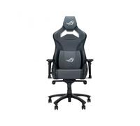 ASUS ROG Chariot X Core (Wide), Silla Gaming, Estilo Coche de Carreras, reposacabezas Ajustable de Espuma, Lumbar de Espuma viscoelástica, apoyabrazos 4D, Elevador de Gas de Clase 4, Cuero PU, Gris