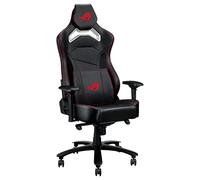 ASUS ROG Chariot X Core (Wide), Silla Gaming, Estilo Coche de Carreras, reposacabezas Ajustable de Espuma, Lumbar de Espuma viscoelástica, apoyabrazos 4D, Elevador de Gas de Clase 4, Cuero PU, Negro