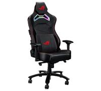 ASUS ROG Chariot X (Wide), Silla Gaming, Estilo Coche de Carreras, reposacabezas Ajustable de Espuma, Soporte Lumbar de Espuma viscoelástica, apoyabrazos 4D, Elevador de Gas Clase 4, Cuero PU, Negro