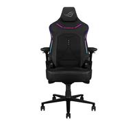 ASUS ROG Courser - Silla Gaming, reclinación dinámica Sincronizada, reclinación de 155 Grados, Soporte Lumbar, reposabrazos 4D, reposacabezas magnético, iluminación RGB, Piel sintética, Negro