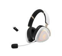 Auriculares Asus ROG Delta II-KJP inalámbricos y con cable Bluetooth Gaming con micrófono y retroiluminación multicolor blancos