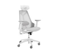 ASUS ROG Destrier Core Silla Gaming ergonómica, reposacabezas 2D, Soporte Lumbar, reposabrazos 3D para Gaming móvil, Profundidad y Altura Ajustables, reclinación en 3 Posiciones, Blanco Lunar