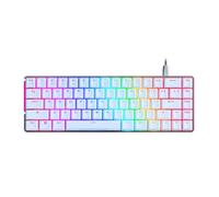 ASUS ROG Falchion Ace White - Teclado Gaming mecánico AZERTY con Cable 65%, Superficie Lateral táctil, Doble USB-C, protección de policarbonato, switches Cherry MX y 400 Horas de autonomía, Aura Sync