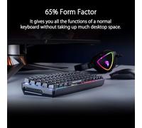 ASUS ROG Falchion NX - Teclado inalámbrico para videojuegos, iluminación Aura Sync, interruptor Cherry MX RGB, panel táctil interactivo, hasta 450 horas de duración de la batería, puerto USB y 2,4 GHz