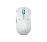 ASUS ROG Harpe Ace Mini -Ratón Gaming inalámbrico, 49 g Ligero, Sensor óptico AimPoint Pro 42K, microinterruptores ópticos, ROG Polling Rate Booster, Esports y FPS, pequeño, Mediano, Blanco Lunar