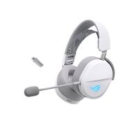 ASUS ROG Pelta - Auriculares Gaming inalámbricos, BT, ROG SpeedNova 2,4 GHz, USB-C, 309g, transductores ROG de 50 mm, micrófono Boom 10mm, batería 60h, Compatible con PC, Switch, PS5 - Blanco