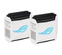 ASUS ROG Rapture GT6 2 Pack - Sistema WiFi 6 Mesh de Triple Banda (Cobertura de hasta 540 m², Puerto de 2.5 G, aceleración de Juegos, RangeBoost Plus, 5.9 GHz, Seguridad de Red), Blanco