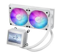 ASUS ROG Ryujin III 240 ARGB WHT - Enfriador líquido todo en uno para CPU con radiador de 240 mm. Bomba Asetek de 8ª generación, 2 ventiladores ARGB magnéticos de 120 mm (diseño de cadena de