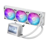 ASUS ROG Ryujin III 360 ARGB WHT - Enfriador líquido todo en uno para CPU con radiador de 360 mm. Bomba Asetek de 8ª generación, 3 ventiladores ARGB magnéticos de 120 mm (diseño de cadena de